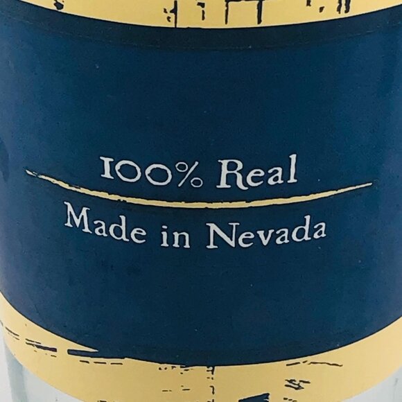 Great Basin Brewing co. blue and yellow design, solid glass cup, blue white READ - Picture 4 of 6